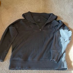 aerie oversized 1/4 zip sweatshirt